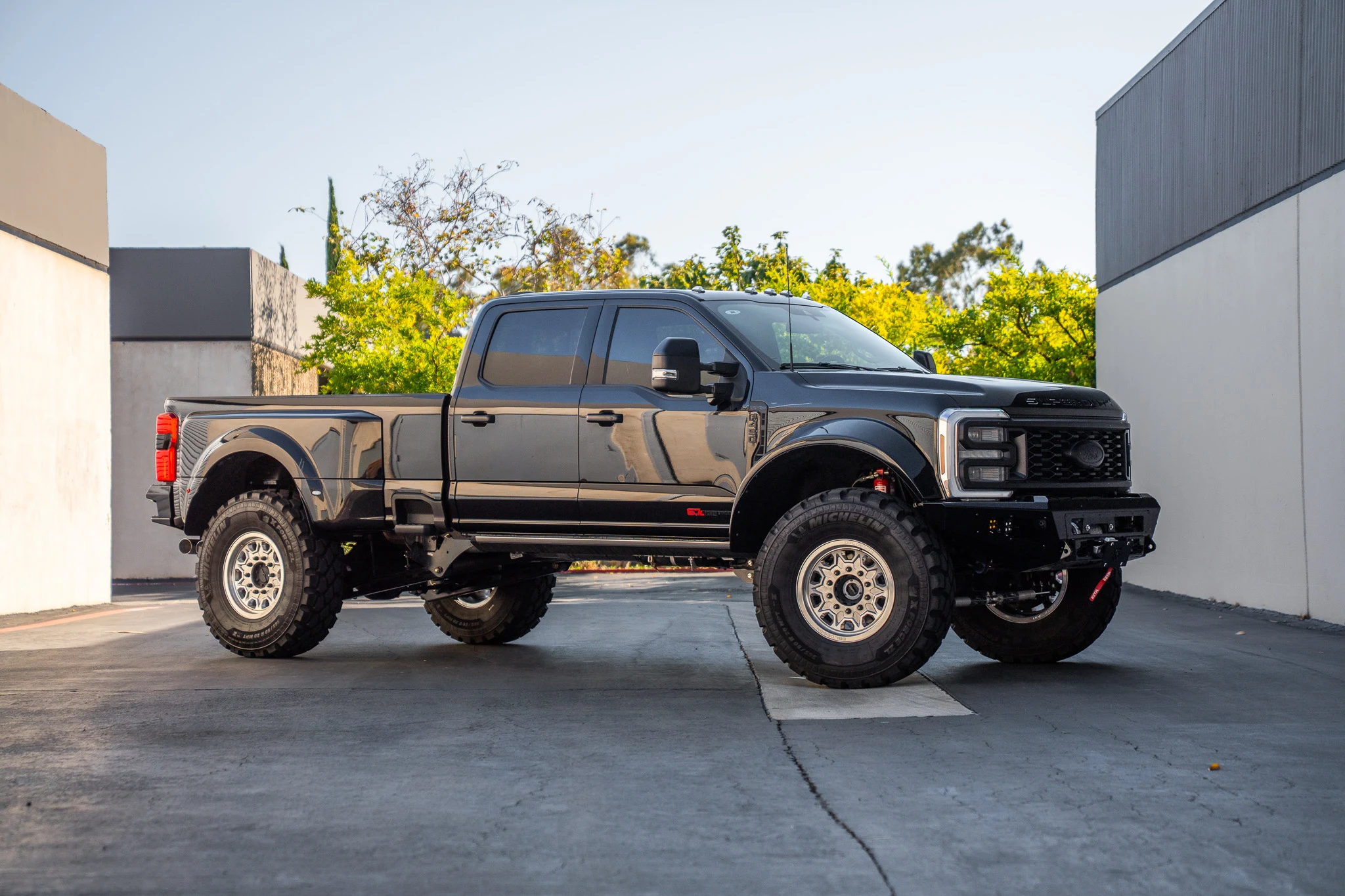 Black Truman Super Duty crew-cab build, shown as a reference